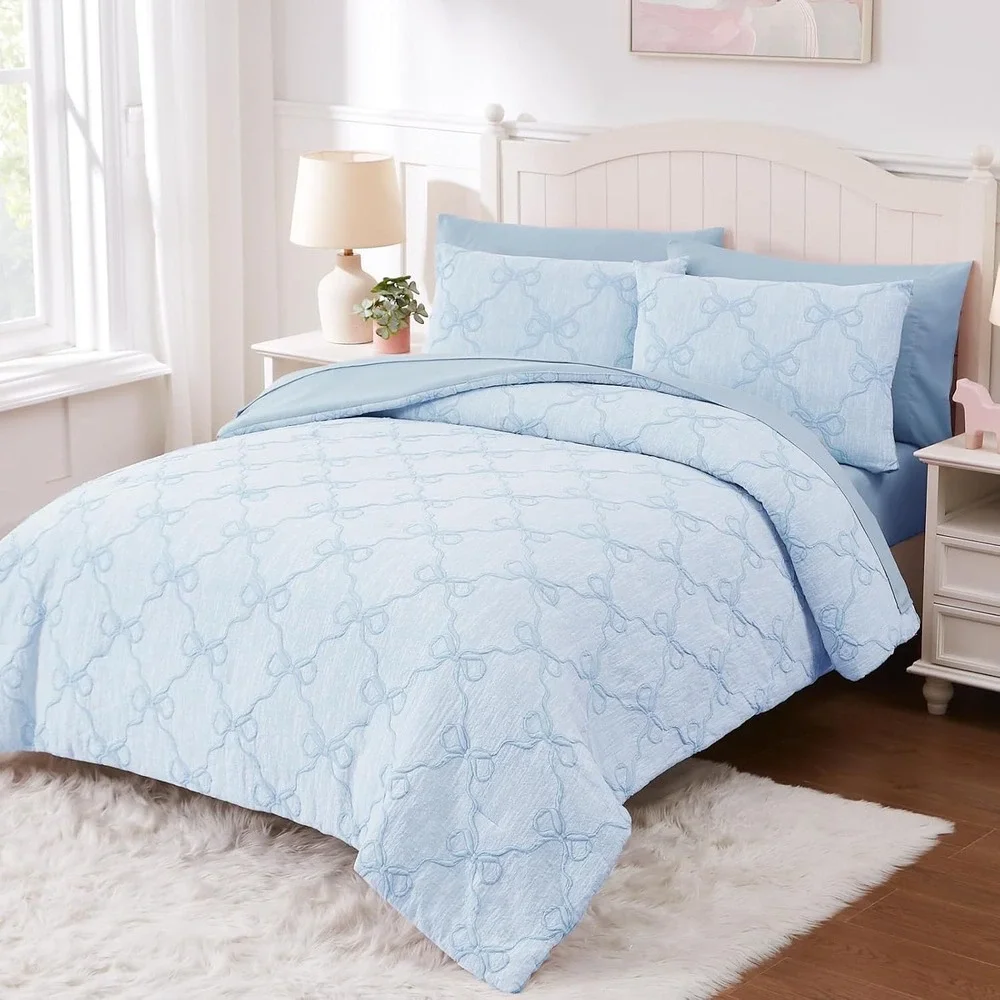 Wink Deer Full Size Comforter Blue Diamond Geometric Bedding 76x86 New